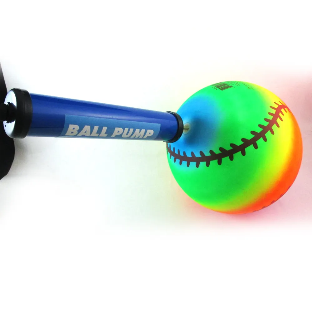 1 Rainbow PVC Ball Inflatable Sport Bounce Kick Classic Beach Football Pool Lake