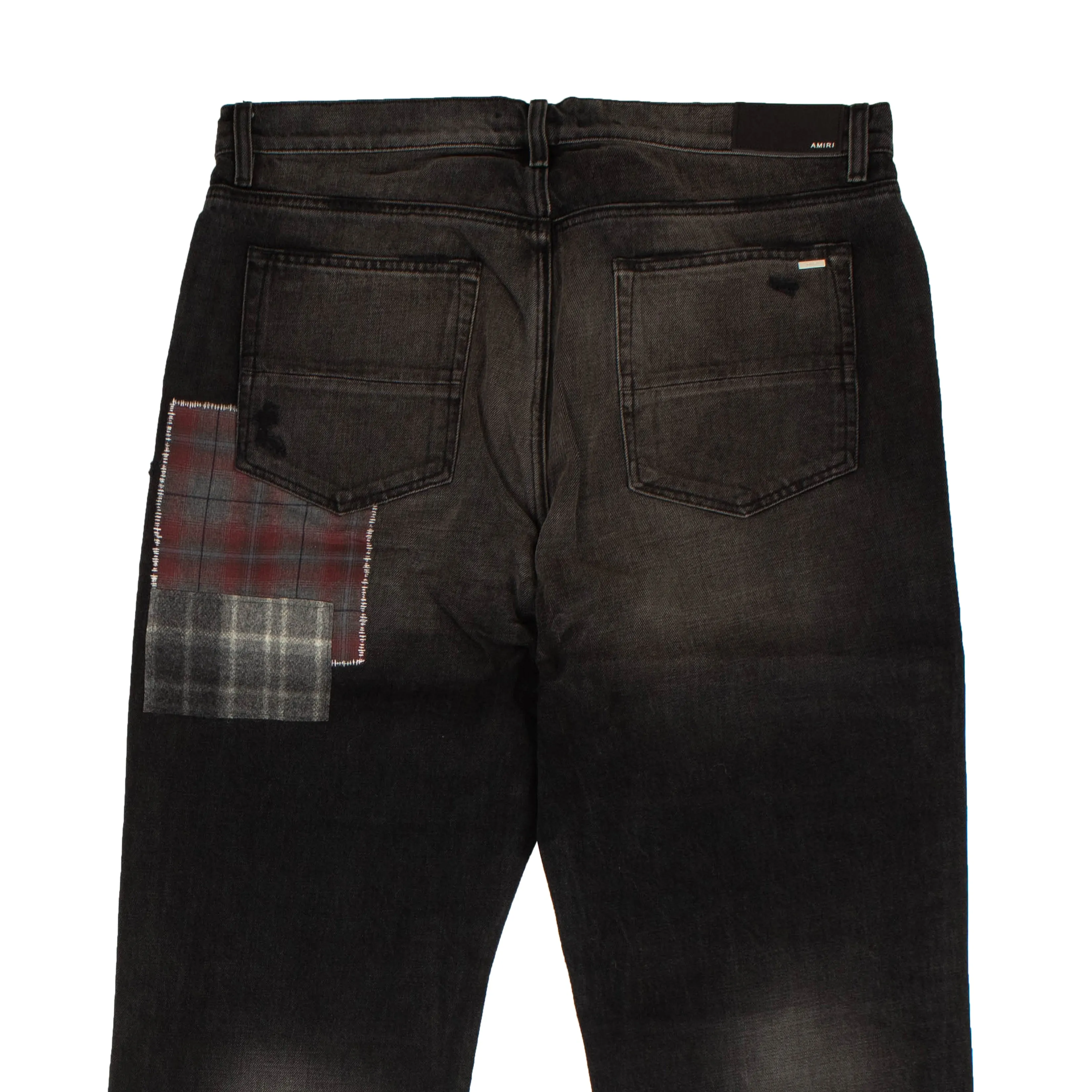 Amiri Mohair Patch Loose Jeans - Vintage Black