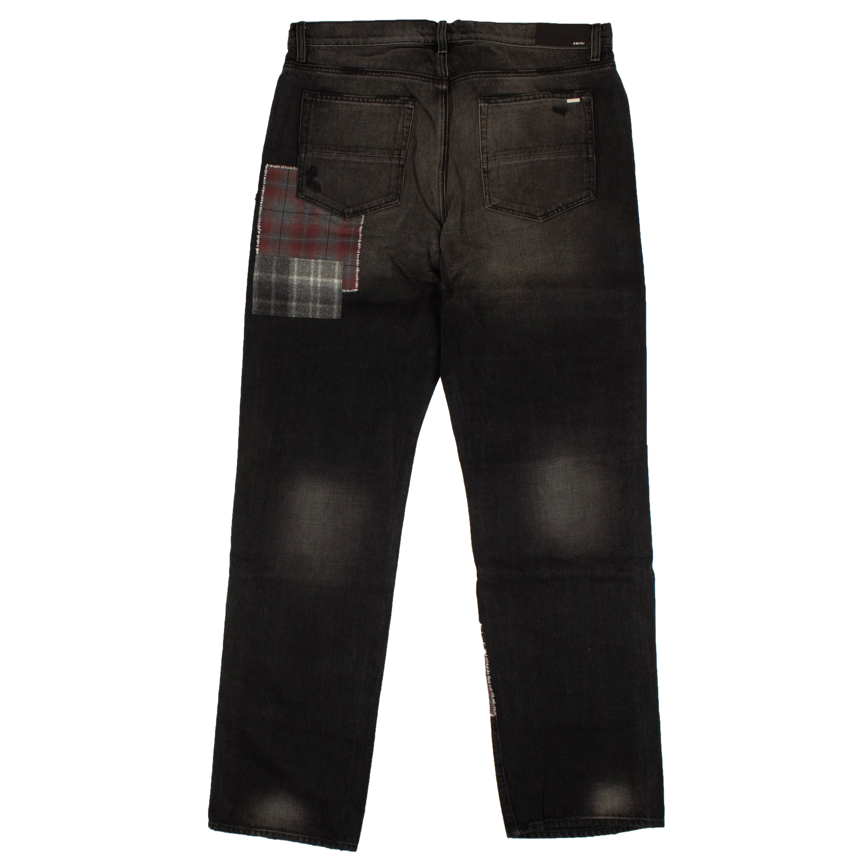 Amiri Mohair Patch Loose Jeans - Vintage Black