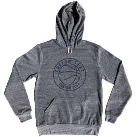 Basketball Custom Text Tri-Blend Hoodie