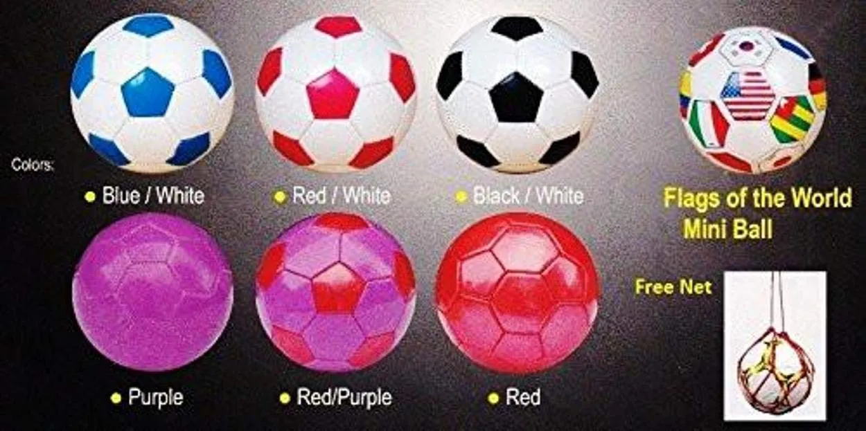 Classic Mini Soccer Ball Free Bungee Net Size 2
