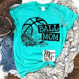 Floral Ball Mom T-shirt