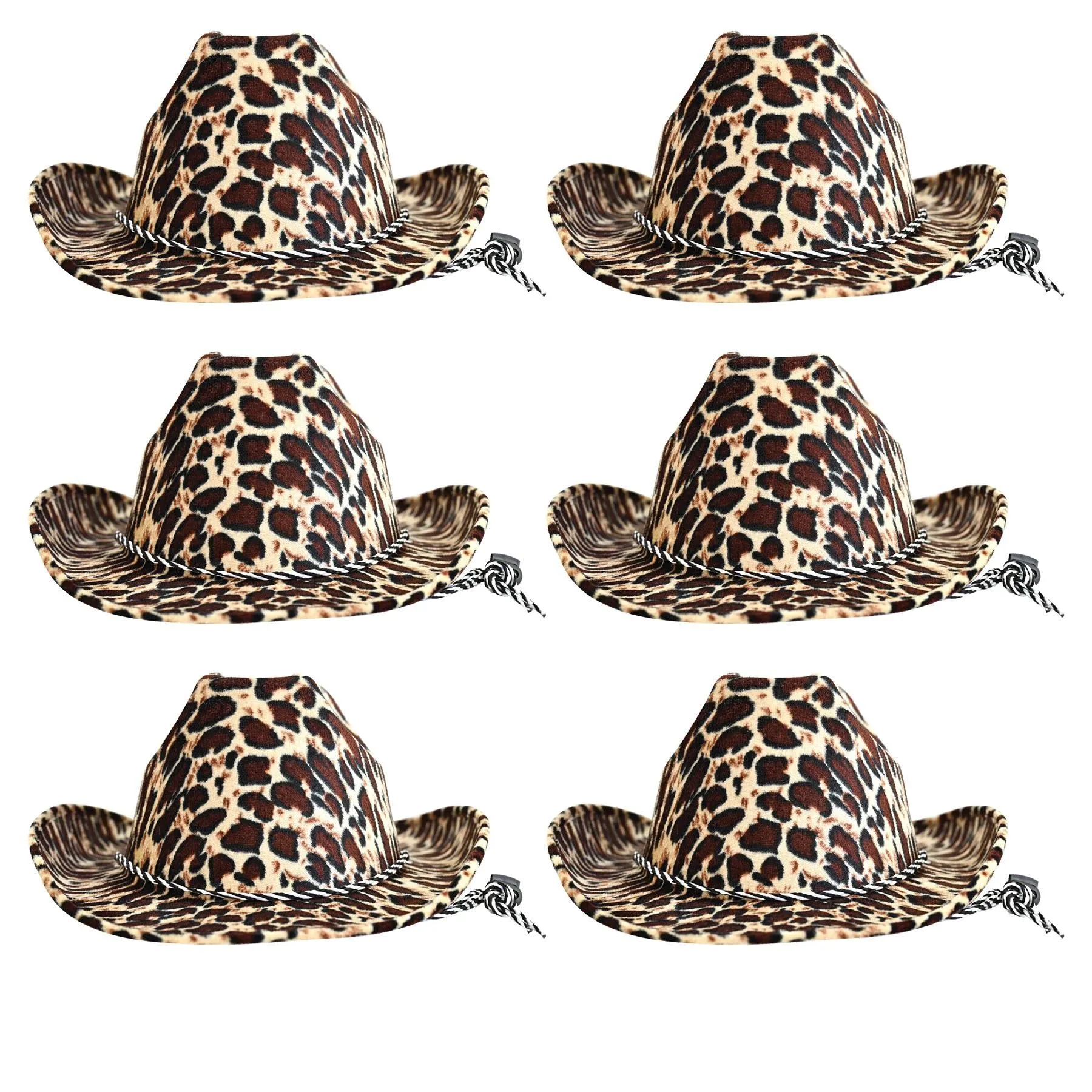 Leopard Print Cowboy Hat (6 Per Case)