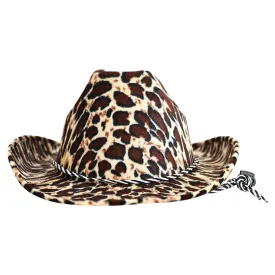 Leopard Print Cowboy Hat (6 Per Case)