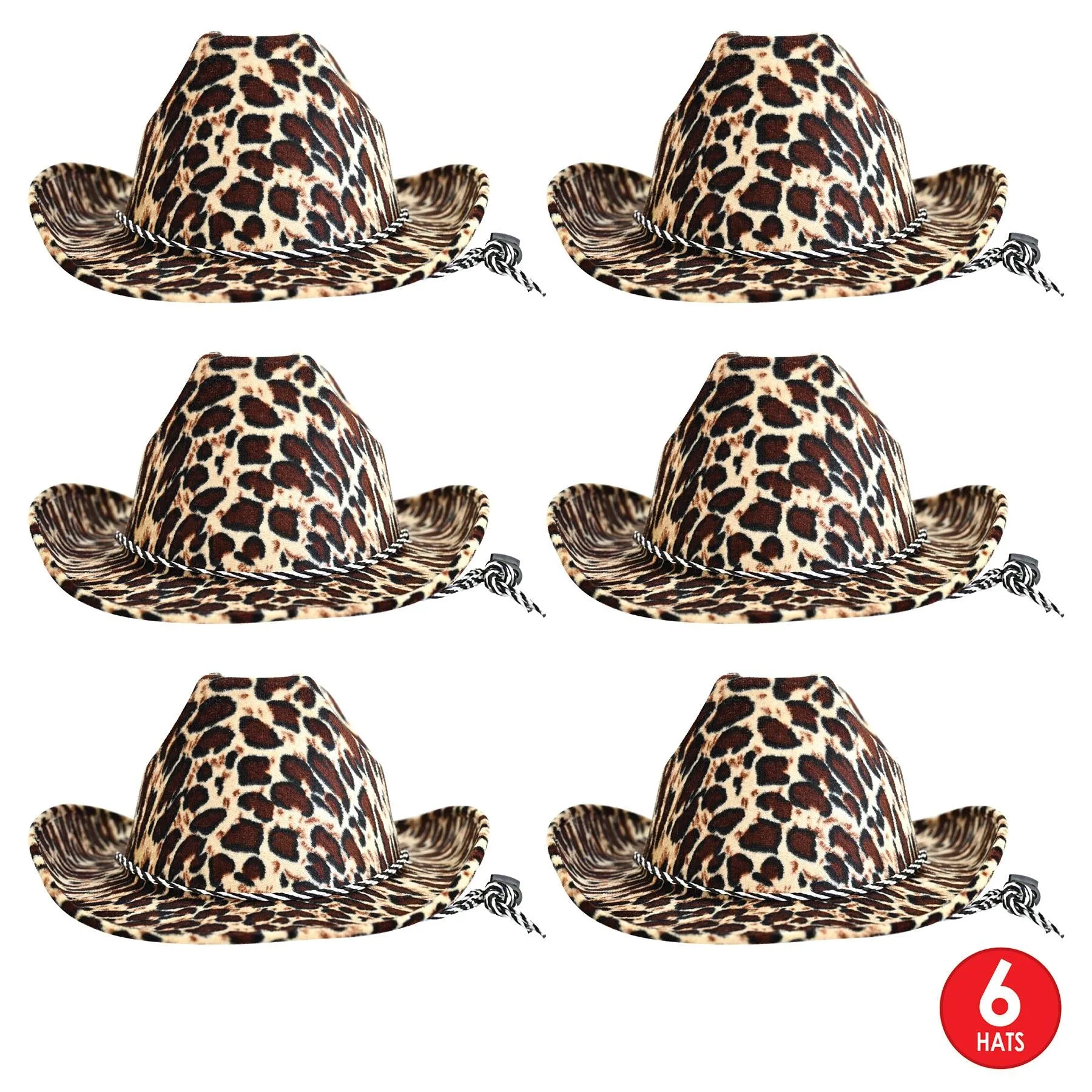 Leopard Print Cowboy Hat (6 Per Case)