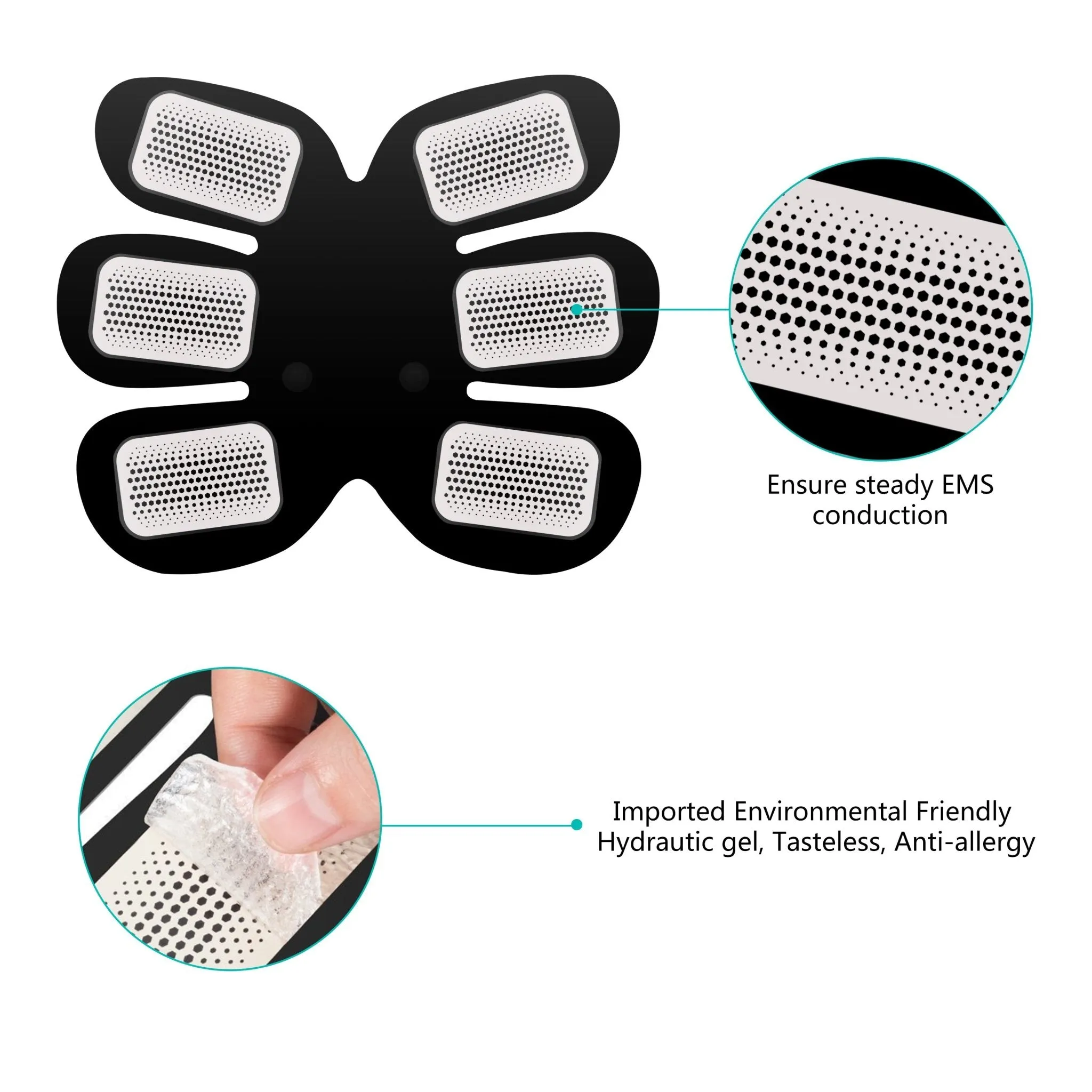 Naipo abs Stimulator Muscle Toner EMS Abdomen Muscle Trainer