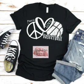 Peace Love Basketball T-shirt