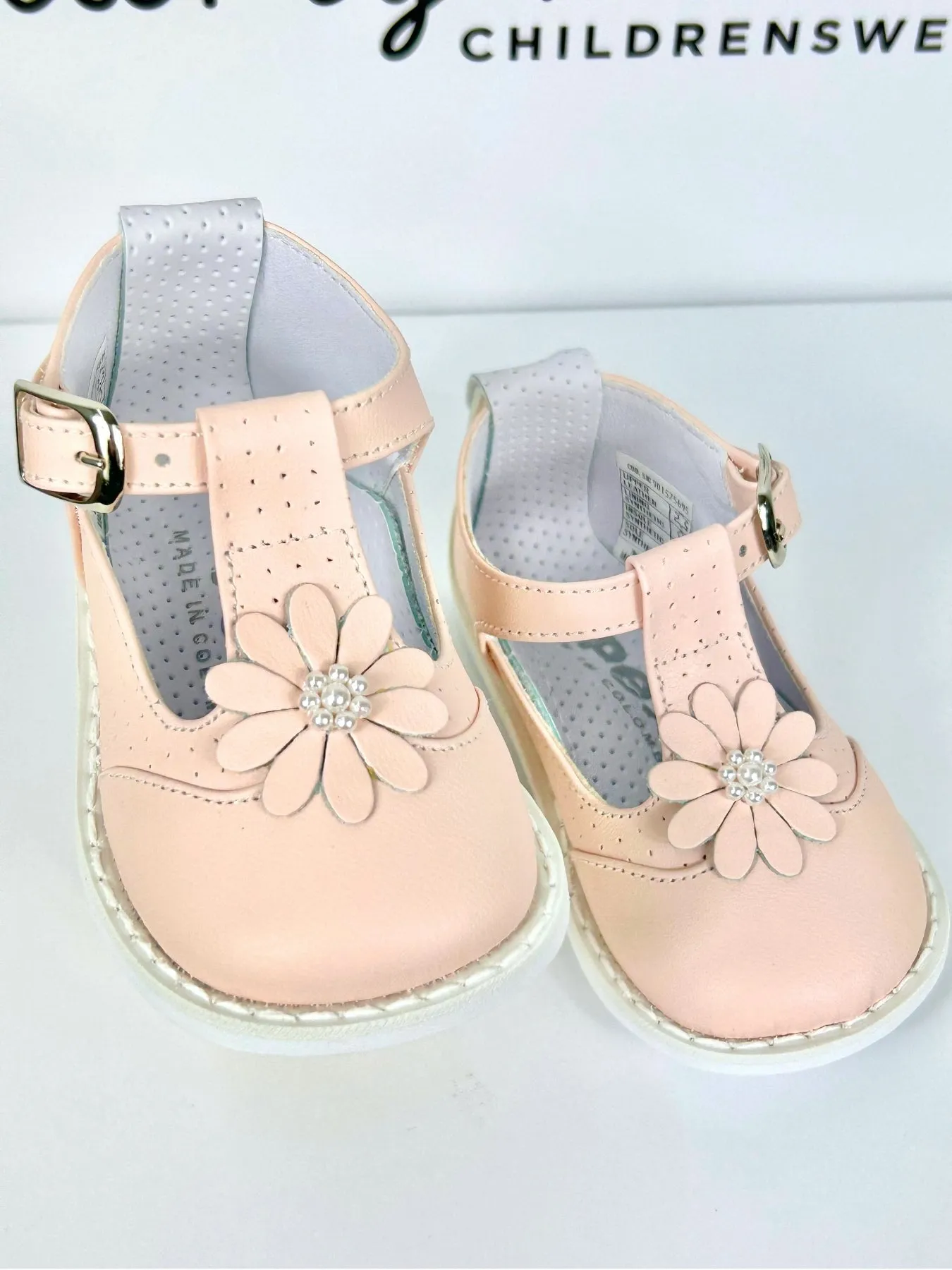 Pex Girls 'Maeve' Pink Flower Shoes